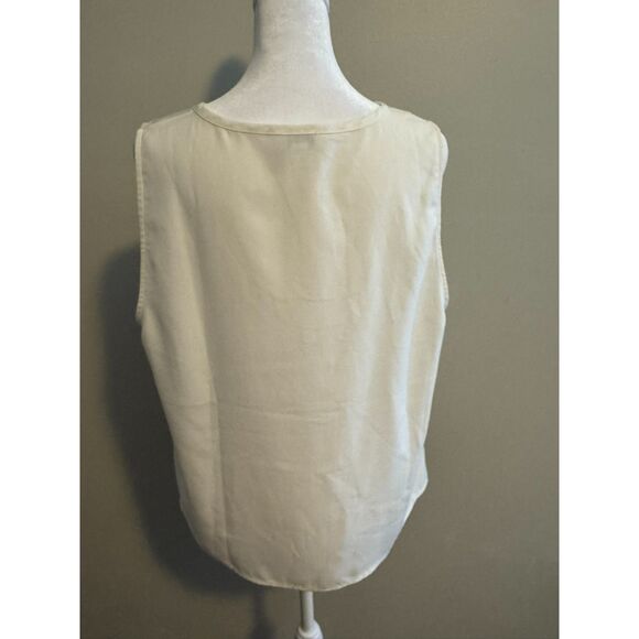 J. Crew Ivory Shell Blouse Size Large - Picture 2 of 8